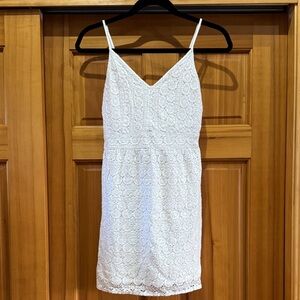 Abercrombie & Fitch White Lace Mini Dress
